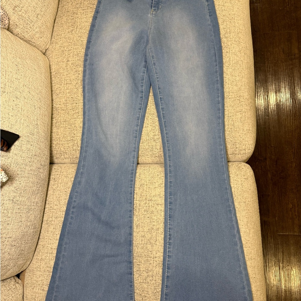 Fashion Nova Sky Blue Flare Jeans